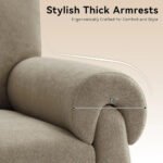 Oversized Chenille Accent Chair – Grey Armchair with 7-Inch Wide Armrests - Image 4