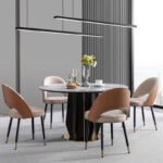 Luxury Enveloped Bar Stool – Modern Swivel Counter Height Chair with Integrated Armrests and Gold Base - Image 2