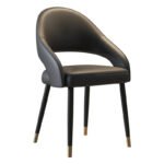 Italian Luxury Minimalist Dining Chair – Modern Saddle Leather Cantilever Accent Chair for Living Room & Dining - Image 2