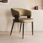 Modern Minimalist Armchairs Set of 2 – Wrap-Around Backrest Dining Chairs for Home & Hotel Island - Image 11