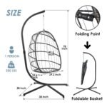 Folding Hanging Egg Chair with Stand – Portable Wicker Swing for Indoor & Outdoor - Image 10