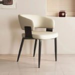 Modern Minimalist Armchairs Set of 2 – Wrap-Around Backrest Dining Chairs for Home & Hotel Island - Image 12