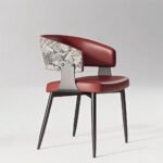 Modern Minimalist Armchairs Set of 2 – Wrap-Around Backrest Dining Chairs for Home & Hotel Island - Image 10