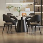 Italian Luxury Minimalist Dining Chair – Modern Saddle Leather Cantilever Accent Chair for Living Room & Dining - Image 5