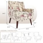 Mid-Century Modern Accent Chair - Button Tufted Upholstered Armchair - Image 2