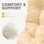 Patio Hanging Egg Chair with Stand – All-Weather Wicker Swing for Bedroom & Garden - Image 4
