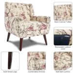 Mid-Century Modern Accent Chair - Button Tufted Upholstered Armchair - Image 3
