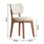 Senior Luxury Nordic Dining Chairs Set of 2 – Modern Two-Tone Crescent Back Accent Chairs for Restaurant & Home - Image 2